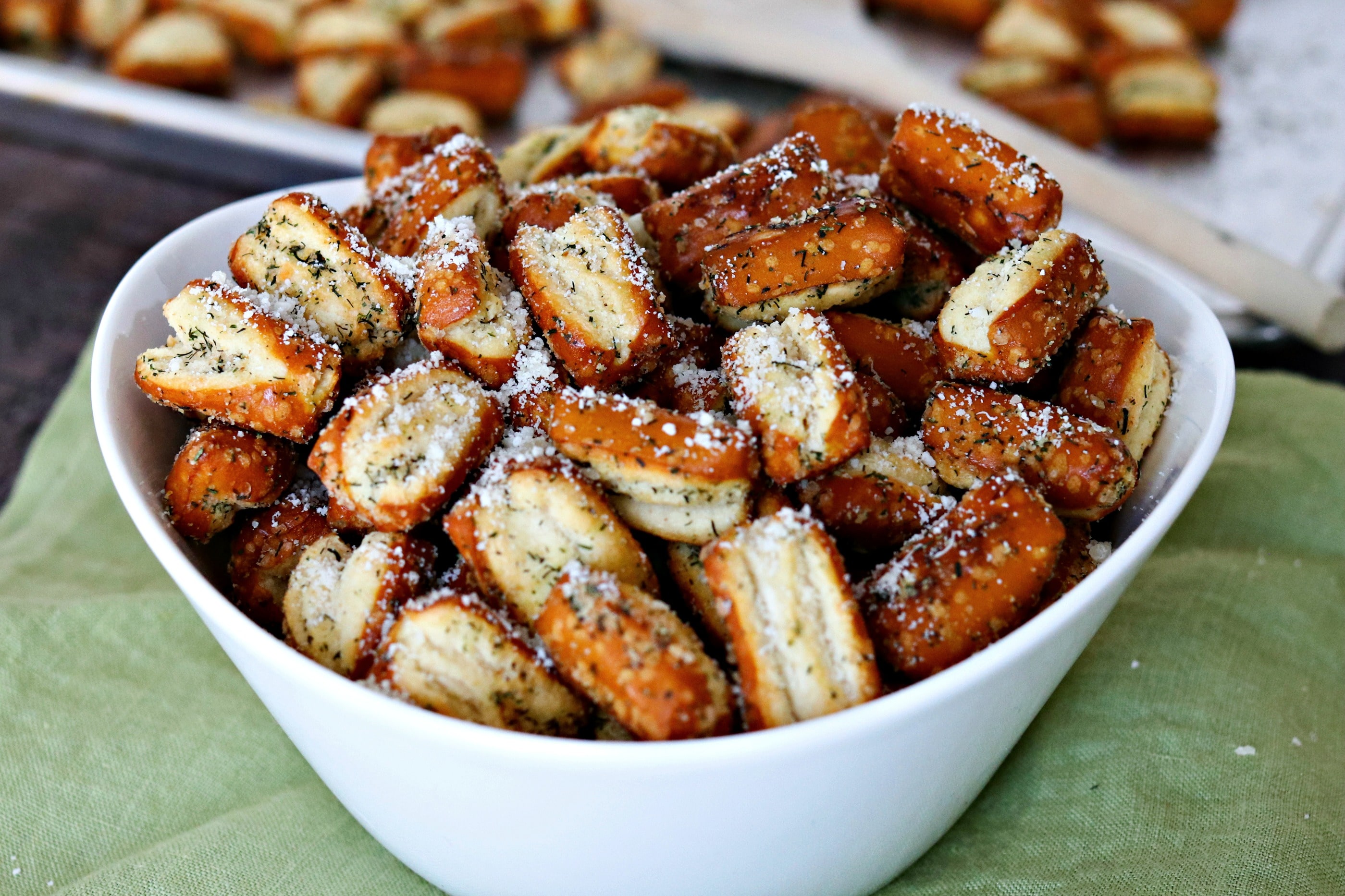 Easy Parmesan Garlic Pretzels The recipe for these garlic parmesan