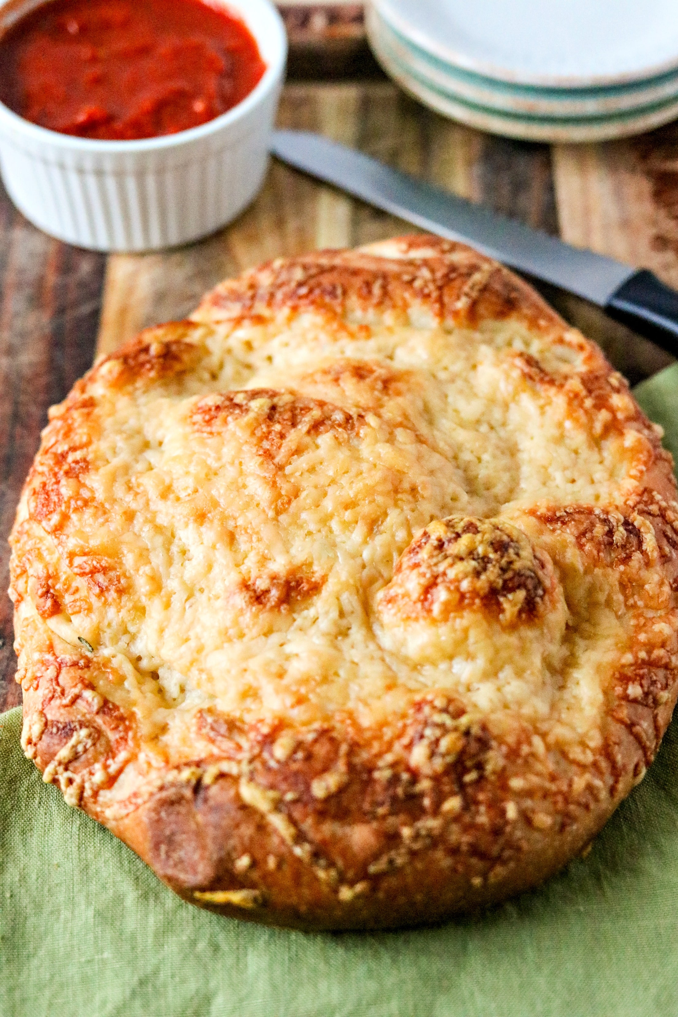 Easy Asiago Cheese Bread This easy asiago cheese bread is made from storebought pizza dough