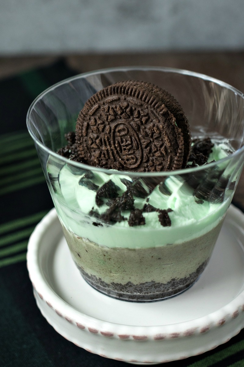 NoBake Mint Oreo Cheesecake Cups