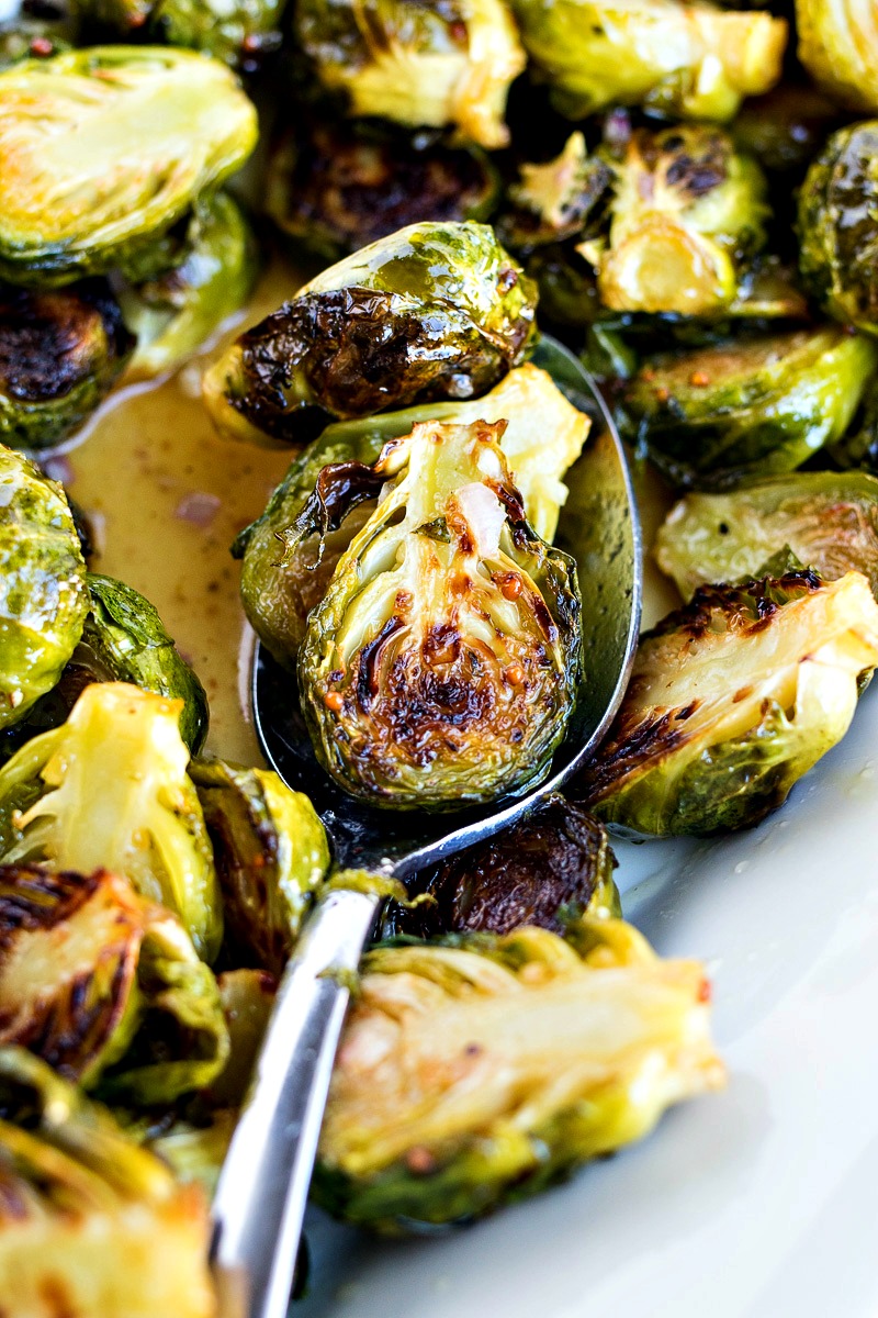 Roasted Brussels Sprouts with Honey Mustard Vinaigrette CPA