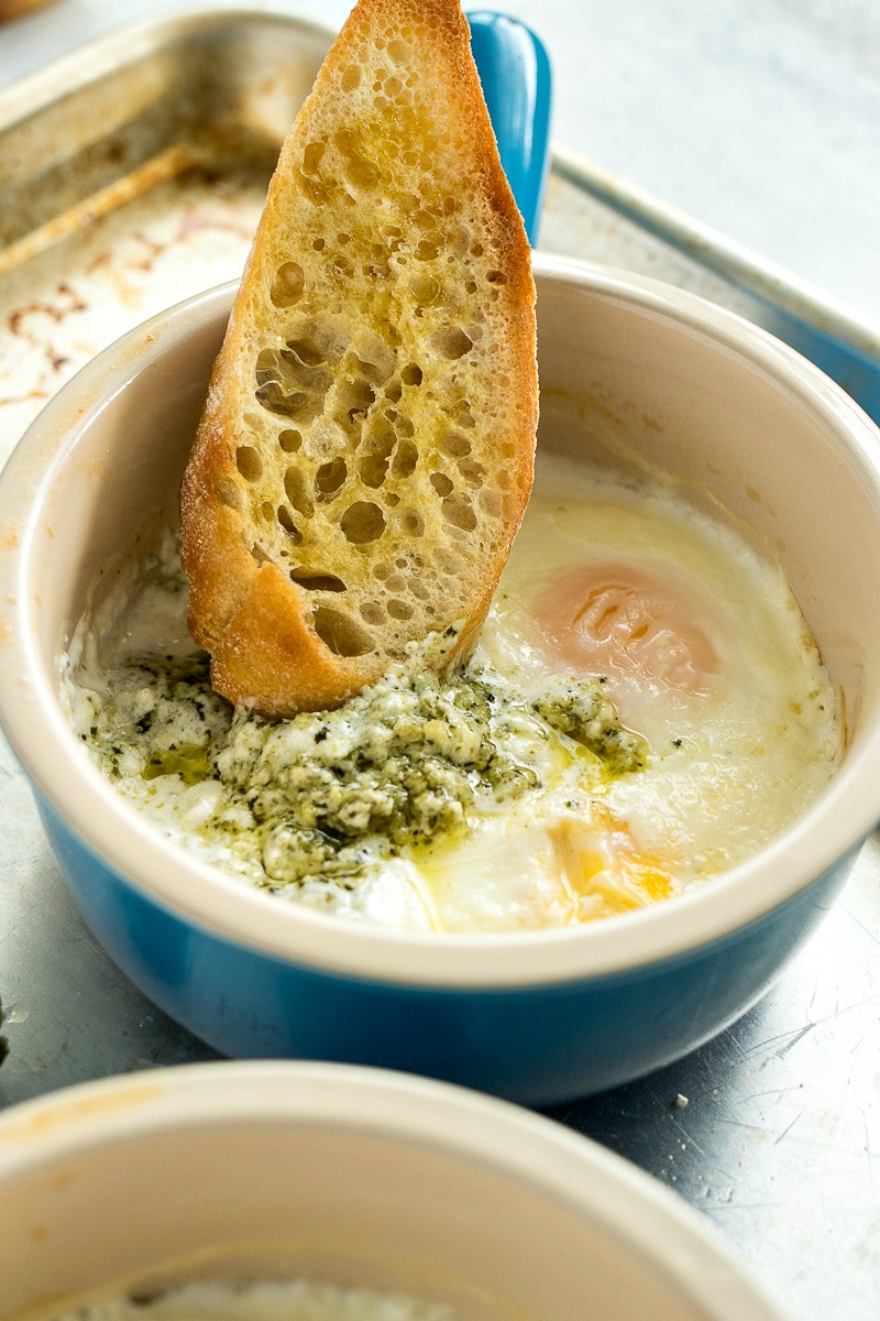 Baked Pesto Eggs CPA Certified Pastry Aficionado